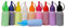 TOTA Farbpulverflaschen für Rangoli, Kolam, Kunst, Heimdekoration, Pooja - Set mit 10 Farben in Kunststoff-Quetschflaschen, 800 g, Mehrfarbig