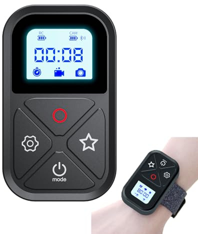 AFAITH Mando Distancia para Hero 12/11/10/9/8/ MAX, Accesorios Disparadores Inalámbricos Smart Bluetooth Remote Wirless WiFi para Hero 12 Hero 11 Hero 10 Hero 9 Hero 8 MAX Black