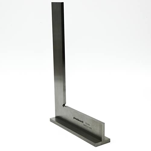 PIMALDAUM Escuadra de tope 90° DIN 875/0 – Acero inoxidable 4Cr13 – Escuadra de precisión con tope – Clase de precisión 0 – Varias medidas disponibles (250 * 160 mm)