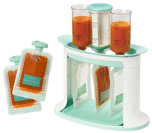 Infantino Squeeze Station, Station de Préparation des Gourdes Aves des Préparations Faites Maison pour les Bébés et Jeunes Enfants