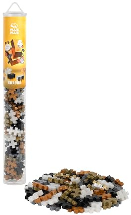 PLUS PLUS Building Blocks Toy - 100 pc Kids Construction Toys, Creative Learning Resources and STEM Play for Home and Travel - Girls and Boys Toys Age 5 Plus - Treasure 100 Pieces
