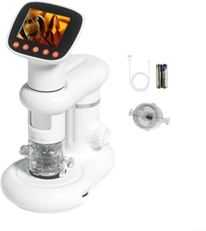 Electron Microscope, Suitable For Plant Observation Children's Education Or Entertainment , Handheld Digital Microscope, 12 24X 2MP, 6 LED Lights(White)