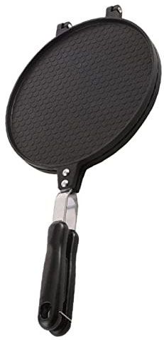 ANDRESLAD Máquina De Rollo De Huevo Utensilios De Cocina Antiadherentes Cono Gofrera Creativa Herramienta Multiusos Sartén Para Panqueques Sartén Pequeña Antiadherente Black Aluminio