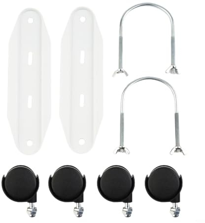 Laroal 2 Piezas de Ruedas giratorias de Soporte, polea portátil, Soporte para radiador hidroeléctrico, Calentador eléctrico, Calentador Especial, Ruedas básicas de Repuesto, Color Negro