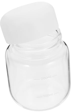 UKCOCO Botella de Agua de Vidrio de Borosilicato de 300ml Reutilizable Resistencia a Altas Temperaturas para Uso Diario y Portátil