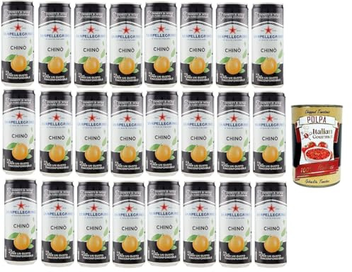 San pellegrino Dose Chinotto Chinò 24x 330 ml Italien Bitterorange Limonade + Italian Gourmet polpa 400g