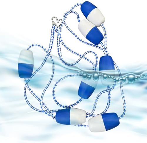 Corda da nuoto portatile, corda galleggiante retrattile, attrezzatura da nuoto 65x1,2 pollici con resistenza agli agenti atmosferici, nylon resistente per galleggiante da corsa, accessorio da allename