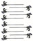 10x Einhandzwinge Schraubzwinge 450mm Leimzwinge Schnellspannzwinge