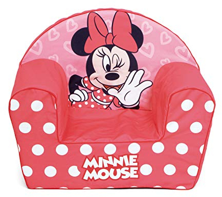 ARDITEX Kindersessel Minnie Maus, Abnehmbarer Bezug aus Schaumstoff, 42 x 52 x 32 cm
