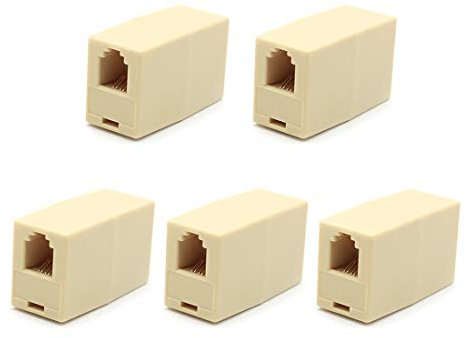 OLIREXD Lot de 5 rallonges de connecteur RJ9 pour connecter deux câbles de combiné 6P4C/RJ9/RJ10/RJ22