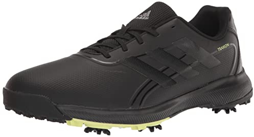 Adidas Chaussures de Golf Traxion Lite Max Wide pour Homme, Core Black/Footwear White/Pulse Lime