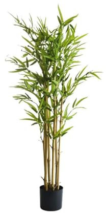 Valyria Home - Planta Artificial Bambú 105 cm - Planta de Plastico Chica - Cañas Realistas y Exóticas - Ideal para la Decoración del Hogar y Oficina - Planta Decorativa Realista