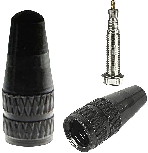 Fantic26 Cykel aluminium ventillock ventilkåpor SV Presta/fransk ventil för I MTB I Ebike I vägcykel I Gravel 1 par (2 stycken) (svart)