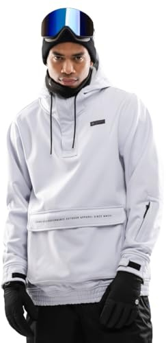 SIROKO - Veste de Snowboard avec Poche Kangourou W3 Lhotse - XXL - Gris