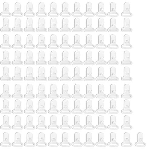 100Pcs Pacifier Clips Holders Suspender Mitten Binky Clip for DIY Teething Toys Baby Blankets Bib Holder Suit for 20mm Ribbon (White)