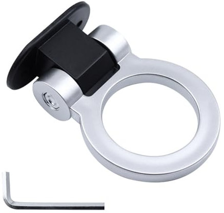 YYFYYDS Auto Anhängerkupplungen,kompatibel mit Smart Fortwo Forfour 450 451 452 453 454 EQ,Abschlepphaken Aufkleber,4-Silver