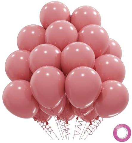 Palloncini Rosa 31 Pezzi Retrò Rosa Compleanno, Balloons Matrimonio Vintage Elio Baby Shower Festa Di Nozze Decorazione Compleanno, 12 Pollici