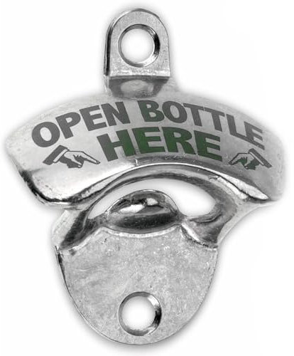 Tool & Tree Wand-Flaschenöffner Vintage Rustikal – Gefertigt aus Zink mit Schwarzer Schrift – Flaschen Öffner für Bier & Limonade – Für Drinnen & Draußen – Partykeller, Bar, Gartenhaus und Terrasse