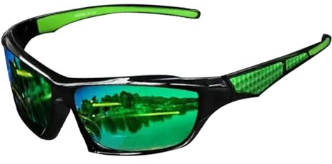 Lunettes de soleil de pêche pour homme, lunettes de soleil polarisées UV pour homme, monture légère et confortable, lunettes de sport pour la conduite, la pêche, la course à pied, le cyclisme, Vert