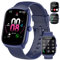 Qecnato Smartwatch Uomo Donna, 1.95 schermo curvo Orologio Smartwatch Chiamate Bluetooth, Blu