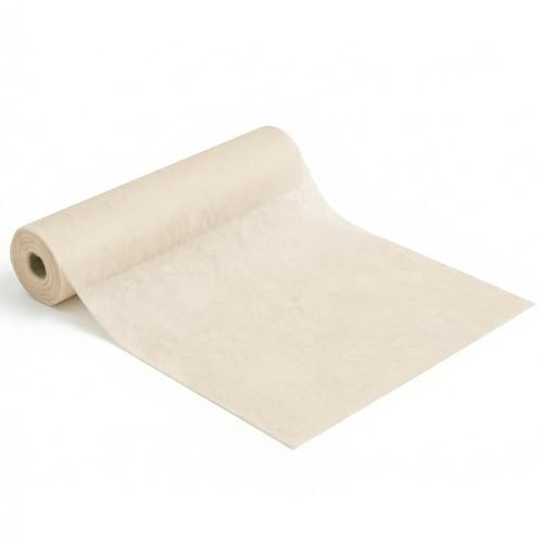 Artoid Mode Chemin de Table en Non-tissé Beige 30 cm x 25 m, Nappe Décorative de Table Intérieur Vacances Anniversaires Mariages Fête