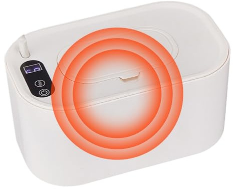 Scaldasalviette per bambini, in ABS da 19,8 cm, portatile, dispenser per salviette USB, calore regolabile, potenza 10 W, grande capacità, blocco 'umidità, accessorio per pannolini per bambini