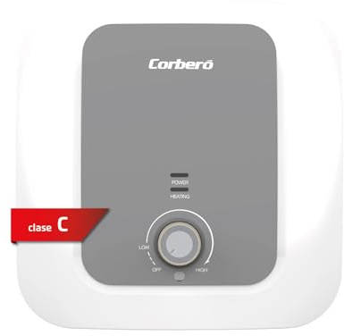 Corberó – Termo Eléctrico Compacto Mecánico | CTWBMEC30 | 30L | Instalación Vertical | Termómetro Exterior | Termostato Regulable | Protección Anticorrosión | Eficiencia Energética C