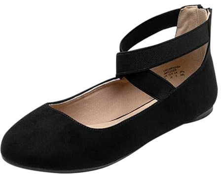 Ballerinaskor dam, eleganta balettskor, platta skor, ballerina, skor, remballerina, sneakers, träning, dansskor, damskor eleganta och bekväma klädskor, kostymskor, storlek 36–43