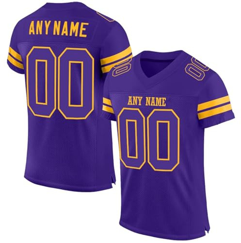 WEOPLKIN Personalized American Football Jersey, Men Women Youth, Quick Dry