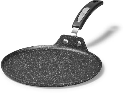 Starfrit The Rock 26cm (10) Non-Stick Multi Pan - Tawa - Durable Forged Aluminum - Oven Safe - PFOA Free - Easy to Clean - Black