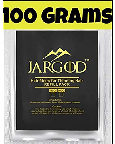 100 Gram Hair Building Fibers - Refill Your Existing Fiber Bottle - Hair Filler Fibers - Hair Loss Concealer For Thinning Hair by JARGOD (Black)