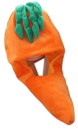 TENDYCOCO Novelty Costume Hat Funny Carrot Vegetable Hat for Cosplay Halloween Themed Parties