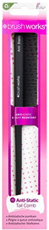 Brushworks Anti-Static Tail Comb Black
