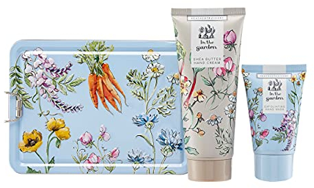 Heathcote & Ivory In The Garden Hand Care Tin - Crema mani da 100 ml e detergente esfoliante per le mani da 50 ml