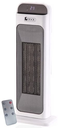 SEDOL PTC Ceramic Tower Heater 2000W – Oscillating Electric Space Heater with Remote, Thermostat & Timer – 3 Heat Settings, Quiet Portable Fan Heater with Overheat & Tilt Protection for Home or Office
