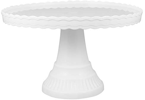 32.5cm Cake Stand White Cake Stand Birthday Cake Server Plate Round Cake Holder for Cupcakes Pastries Macarons Biscuits Wedding Party Decor