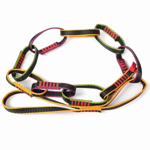Akozon di Ancoraggio Personale per Arrampicata con Catena a Margherita Imbracatura per Arrampicata Imbracature per Arrampicata, Attrezzatura per Arrampicata in Nylon per Esterni