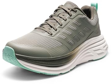 NORTIV 8 Men's Road Running Shoes Trainers Walking Shoes Active Float Athletic Gym Workout Jogging Comfortable Trainers Sneakers,Size 9.5,Greyish Green,SNWS245M
