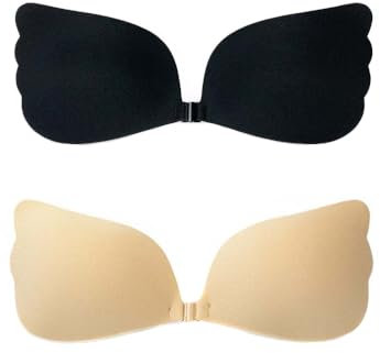 BKEPDY Copricapezzoli Adesivi Reggiseno Invisibile Coppe Adesive Seno Push up Trasparente Boob Tape Alza Seno Adesivo per Abiti Scollati Eleganti Donna