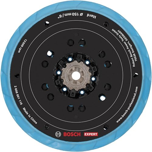 Bosch 1x Plateau de ponçage multi-trous EXPERT, 150 mm, souple | Ø 150 mm dur, Professional Accessoire Ponceuse excentrique
