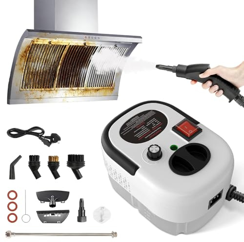 Steam Cleaners, 2500W High Pressure Steamer Cleaning, Car Steam Cleaner 1.2L, Portable Steam Cleaner, Handheld Steam Cleaners for the Home Multi Purpose for Floors Bathroom Kitchen Car Upholster