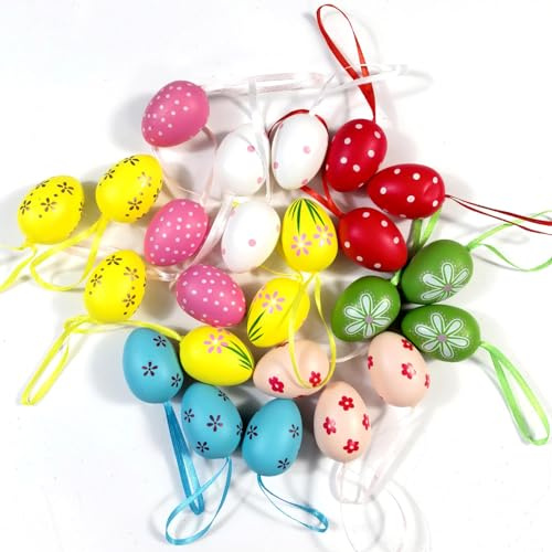 ZXTGBQ 24 Huevos De Pascua Impresos, para Llenar para La Caza, Los Suministros De Premios Aula, Manualidades De Pascua Decorar, Material De Relleno para Cestas, Regalo De Huevos para