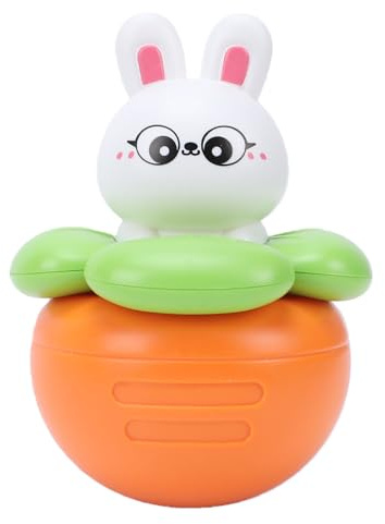 Alomejor Weeble Wobble Toys, Coaxing the Baby Magical Early Education Toys Påskpresentpaket Första Födelsedagspresent (Kanin morot)