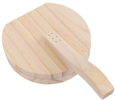 YUYTE Prensa de Tortillas de Madera, Prensa de Masa Manual con Ergonómico para Tortillas Caseras Roti Chapati Burritos Pizza (Redonda)
