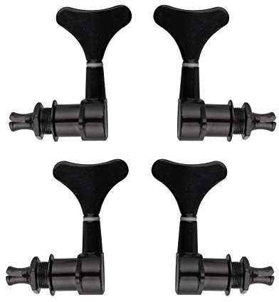 Futheda 2L2R 4 Pezzi Nero Sigillato Acustico o Elettrico Bass Guitar String Tuning Pioli Chiavi Macchina Sintonizzatori per Basso Chitarra Gotoh Style