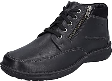 Josef Seibel Herren Winterstiefel Anvers 84,Weite K (Extra weit),Wechselfußbett,schnürstiefel,gefüttert,Winterschuhe,schwarz,45 EU