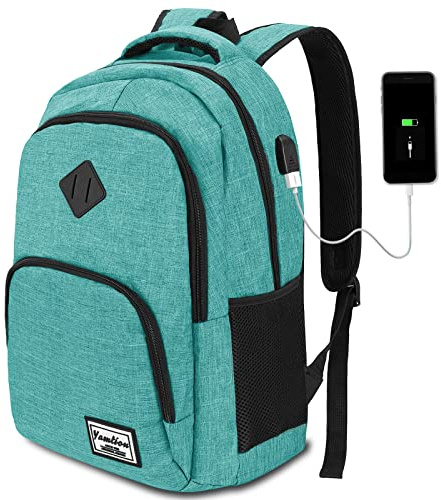 YAMTION - Mochila para adolescente y niña, para mujer, mochila para ordenador, clase de ocio de negocios, colegio escolar, escuela secundaria, trabajo universidad viajes a la escuela