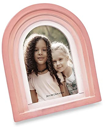 Isaac Jacobs Arc Resin Picture Frame with Gradient Design, Decorative