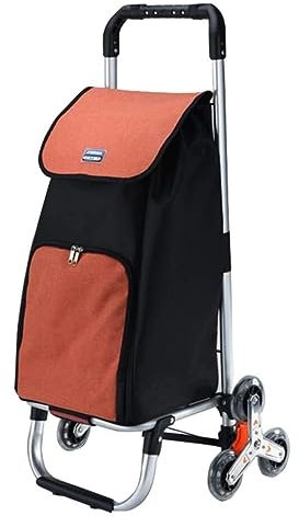 RUVOO Einkaufswagen Treppensteiger Trolley Die Treppe Hinaufsteigen, Einkaufswagen Zusammenklappen, Alte Leute Kaufen Essenswagen, Aluminiumwagen, Reisewagen Einkaufstrolley Klappbar