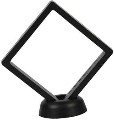 XLWLLNJ 4X Transparente Schweberahmen Aufhängungsvitrine, Schweberahmen Ausstellungsständer, 11x11x2cm